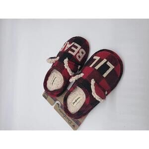 Dearfoams - NWT - Kids Size 11.5 - Lil Bear Kids' Slippers, Red and Black Plaid